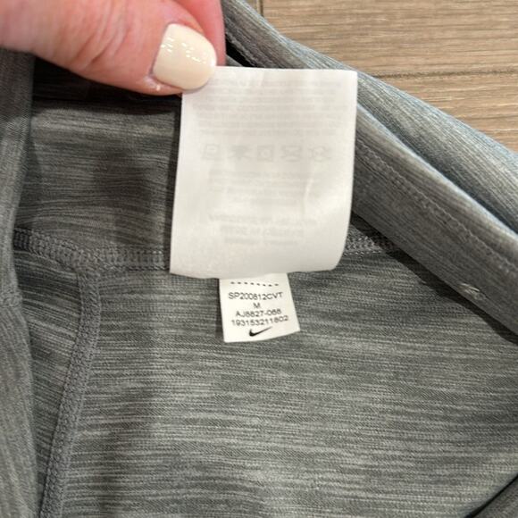 NIKE Heathered Gray One Dri-Fit Workout Running Active Legging Bottoms Size M - Picture 11 of 13